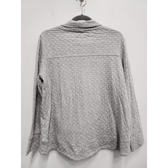 Love Lili Womens Sweater Size S/M Gray Dot Print Mock Neck Long Sleeve Pullover - Picture 8 of 9